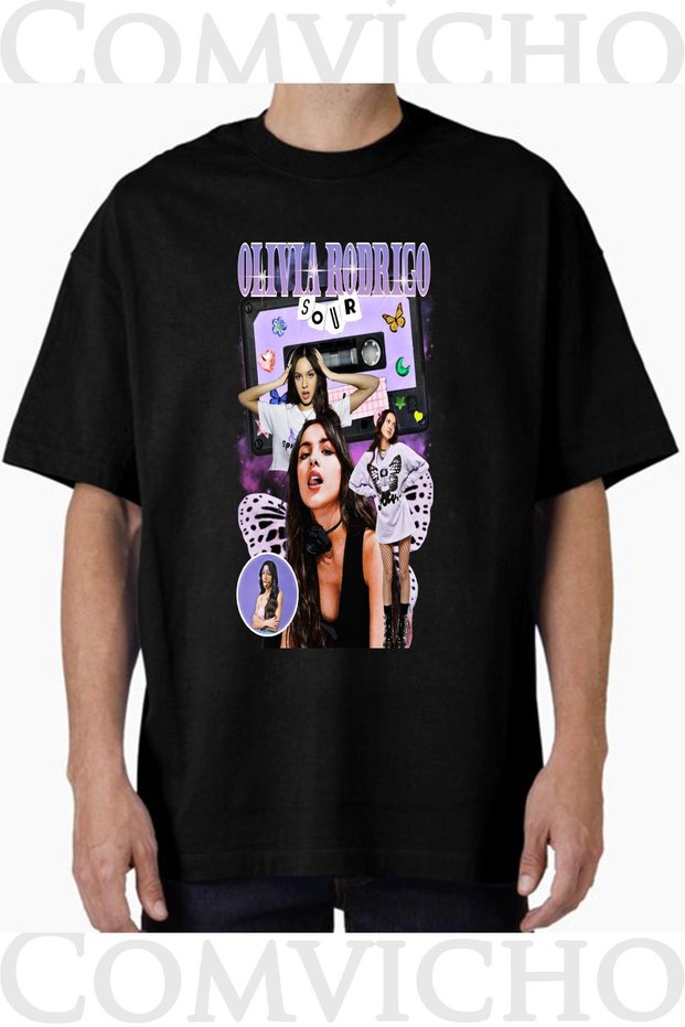 Unisex Olivia Rodrigo V1 Design Printed Oversize T-Shirt