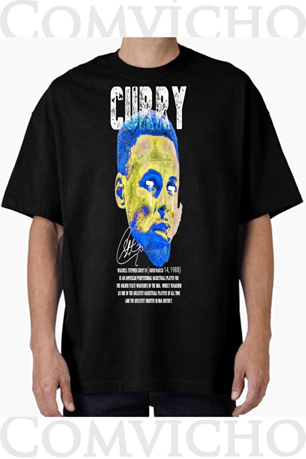 Unisex Curry V2 Design Printed Oversize T-Shirt
