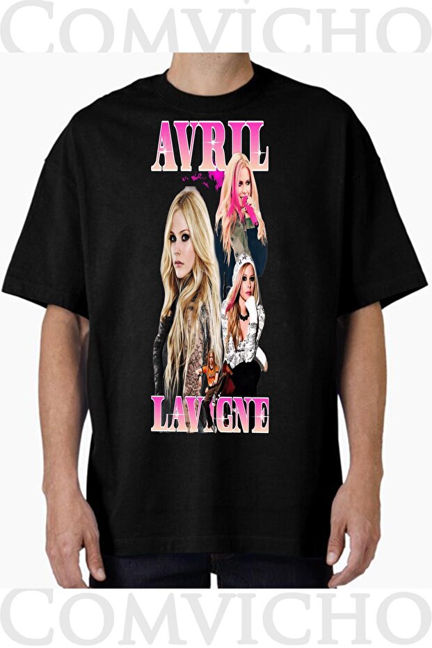 Unisex Avrıl Lavigne V3 Design Printed Oversize T-Shirt