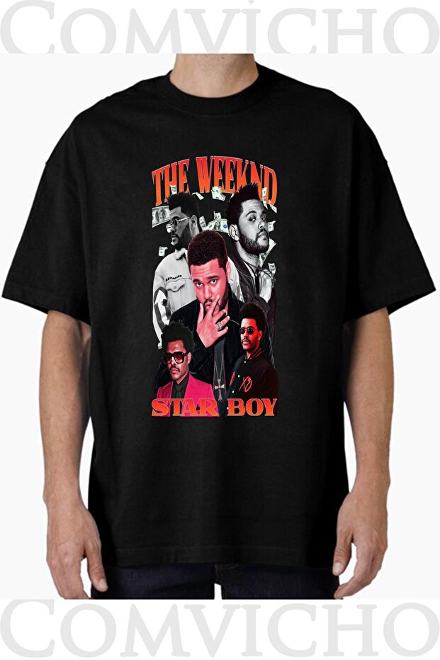 Unisex the Veeknd V4 Design Printed Oversize T-Shirt