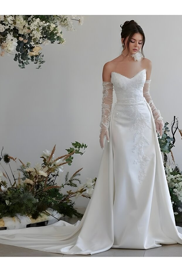 Tafta İşlemeli  transformation gelinlik - 1