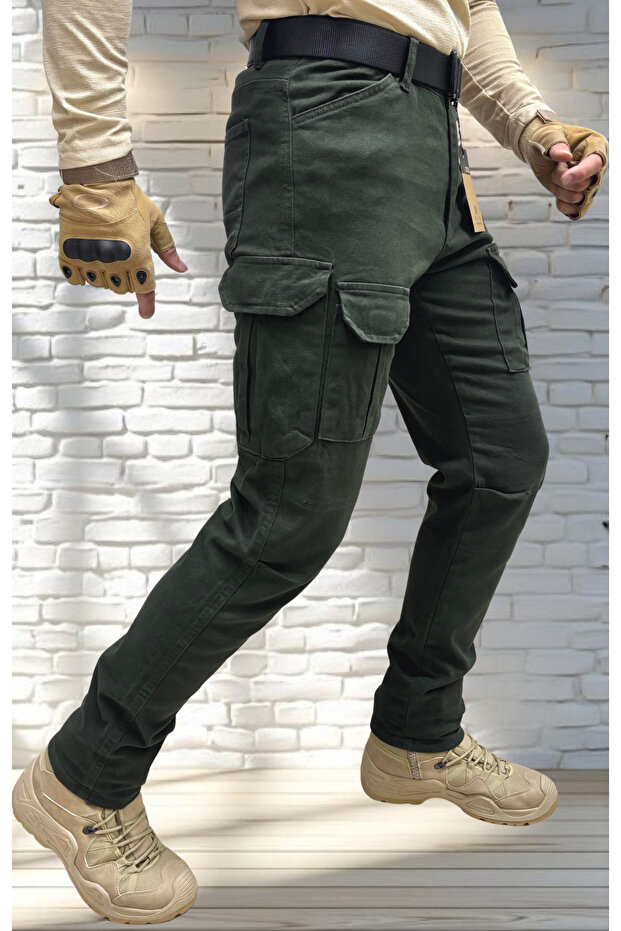 232 Khaki Men's Cargo Pants Gabardine Stretch Fabric Fabric