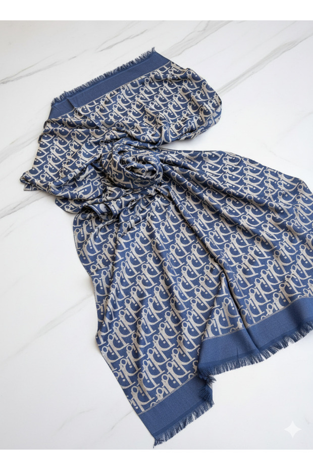 Desenli Pamuklu Şal - 2