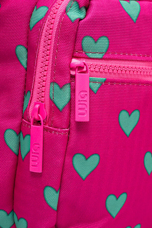Heart Patterned School Bag Set - 5