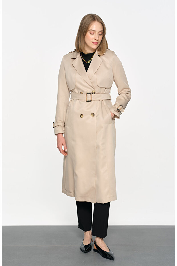 Klasik Taş Trençkot - 7