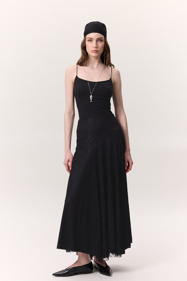 DANTELLİ GENİŞ ETEK SİYAH - 4