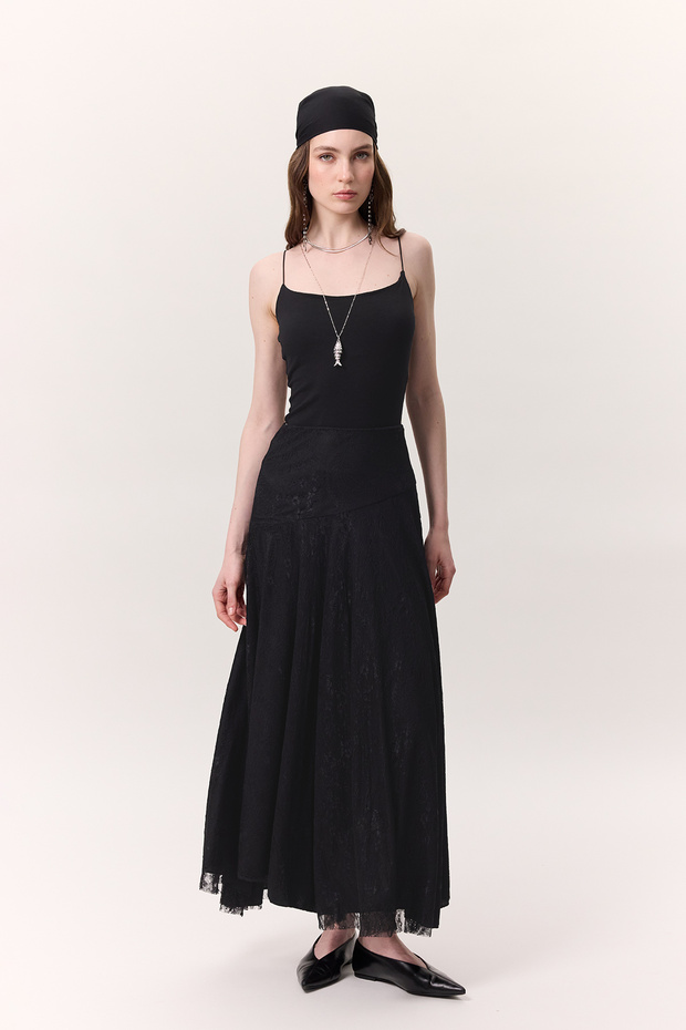 DANTELLİ GENİŞ ETEK SİYAH - 3