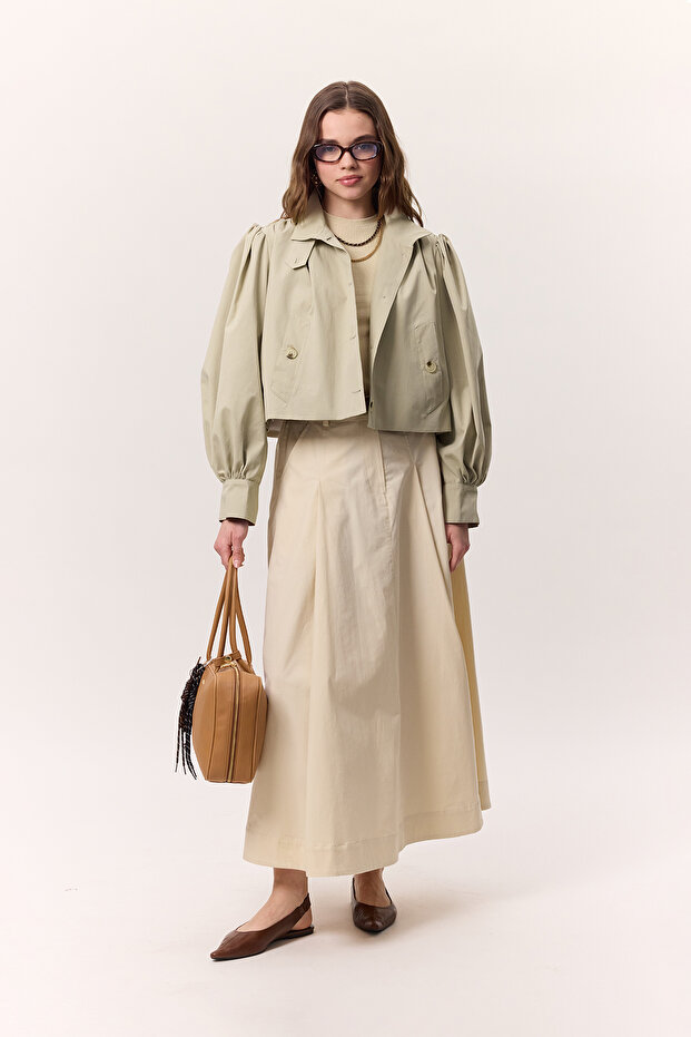 CEP DETAYLI GENİŞ ETEK TEREYAĞI - 2