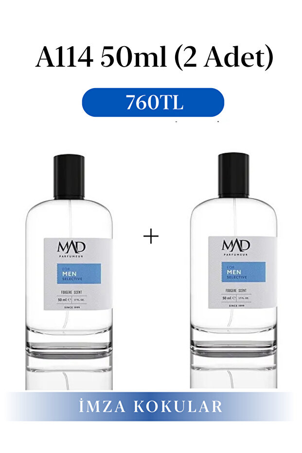 2 Adet 50 ml A114 Selective Erkek Parfüm Seti - 1