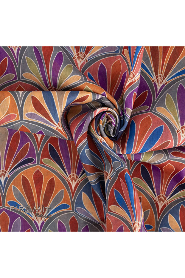 Natural Patterned Scarf - 2