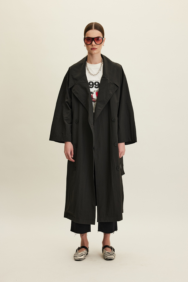 JUDE OVERSIZE TRENÇKOT ANTRASİT - 3