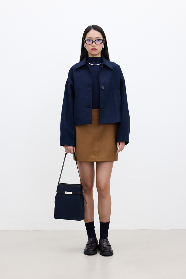 SUNİ DERİ MİNİ ETEK CAMEL - 3