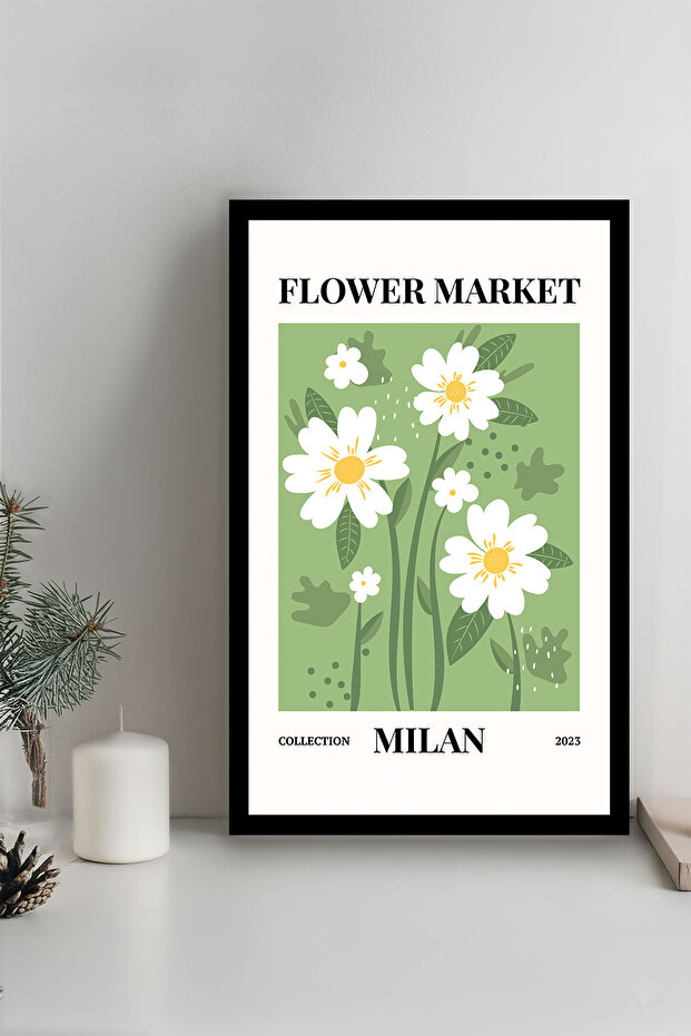 1 Adet Mavi Mdf Zeminli Altın Dalgalar Mdf Çerçeve Görünümlü Mdf Tablo - 4