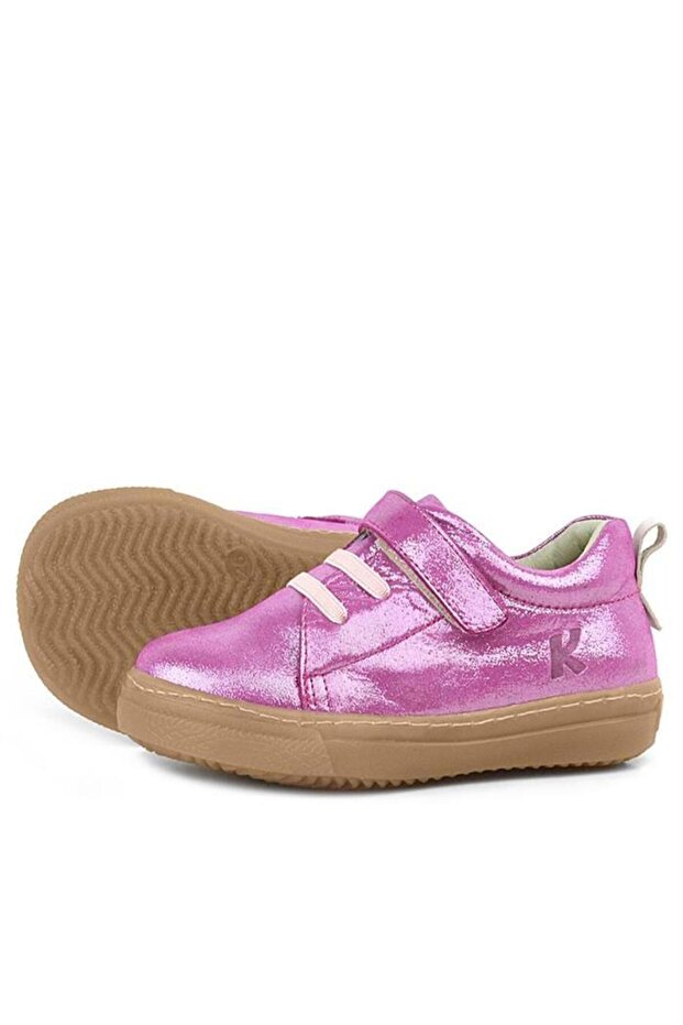 Anatomik Hakiki Deri Yumuşak Pembe Lastikli Cırtlı Çocuk Ayakkabı - 5