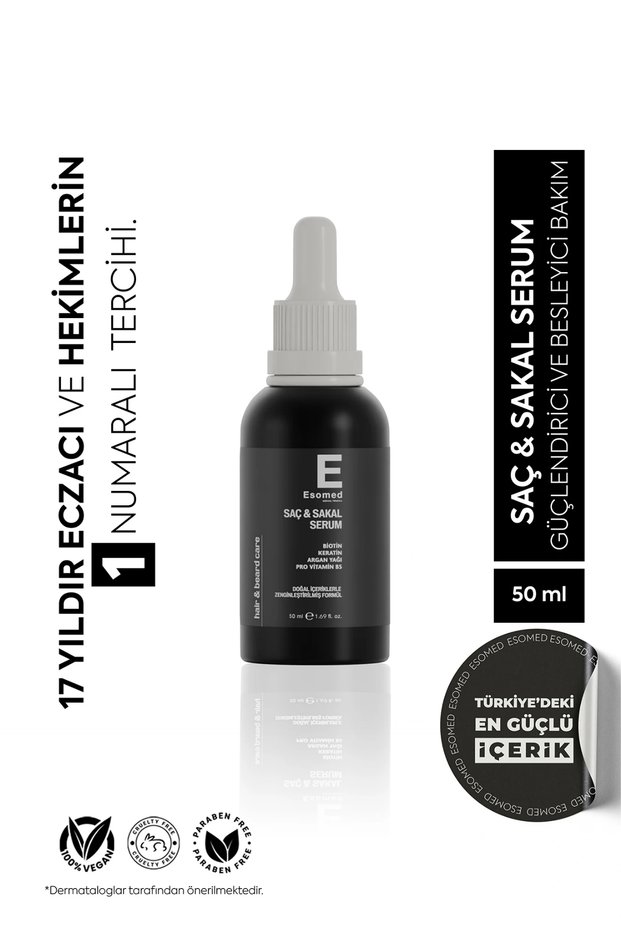 Hair and Beard Growth Serum Against Hair and Beard Loss Herbal Hair Beard Serum 50ml