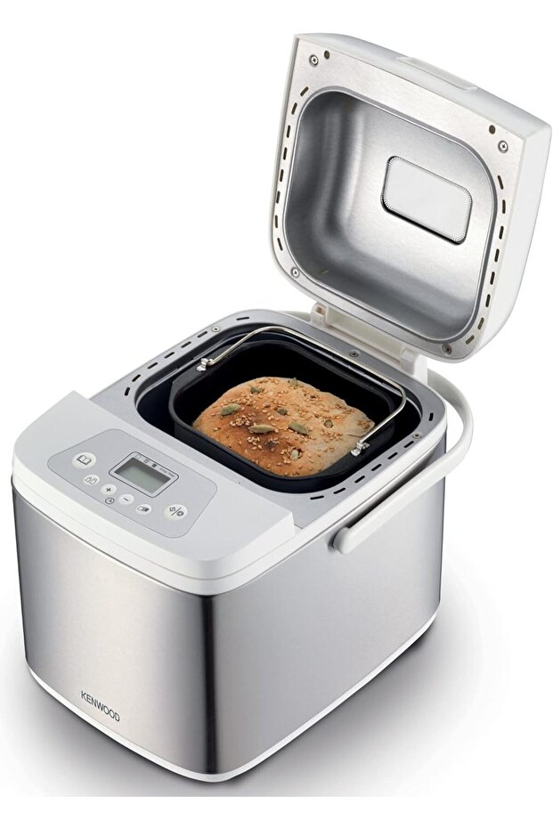 19-in-1 Automatic Bread Maker with Digital Timer, 19 Programs, and 15-Hour Delay – White/Silver - 8