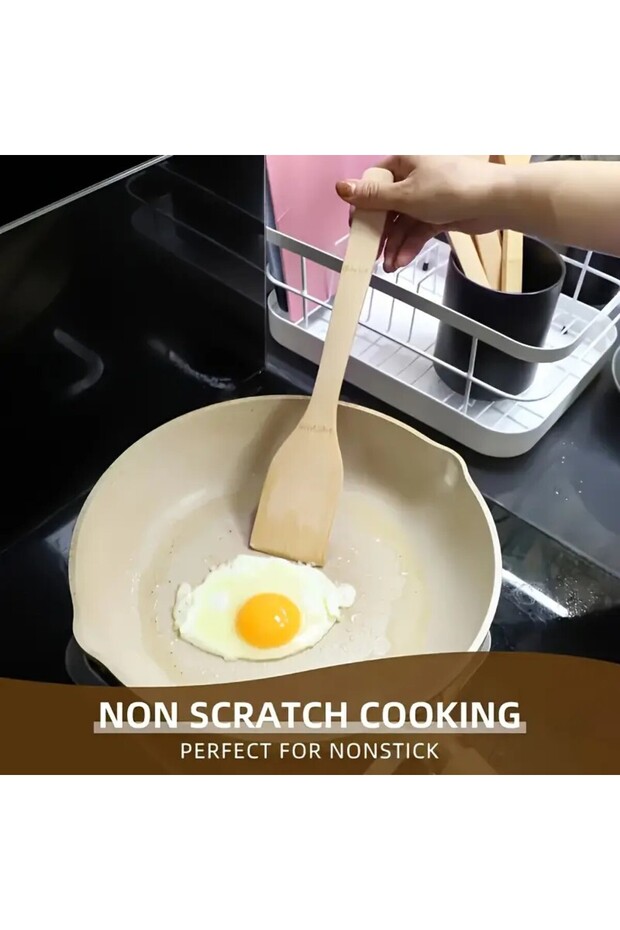 6 Parça Komple Bambu Mutfak Kepçe Seti - 4