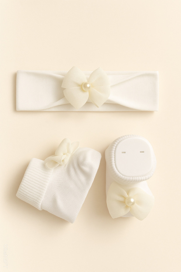 Bow Bandana Gift Baby Socks Set 0-2 Years Old