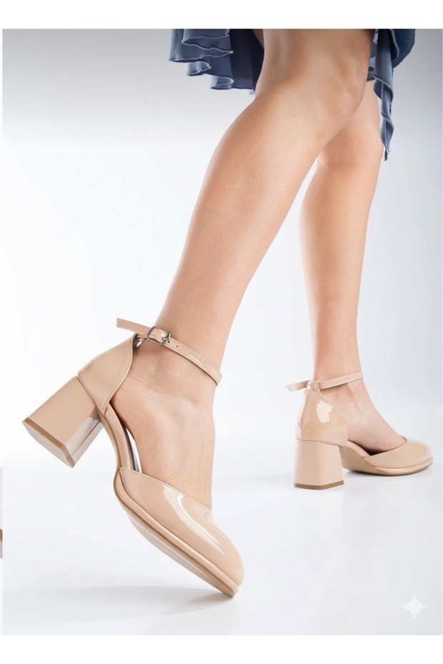 Topuklu platformlu bej rugan - 3