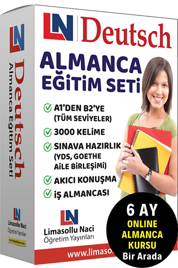 Limasollu Naci Öğretim Yayınları Almanca Eğitim Seti, Almanca Kitap, Kelime Öğrenme Sınav Hazırlık Kitap, Yds Goethe Testdaf Telc Dsh
