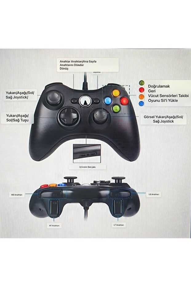360 Kablolu Oyun Kolu (pc Ve 360 Uyumlu) - 6