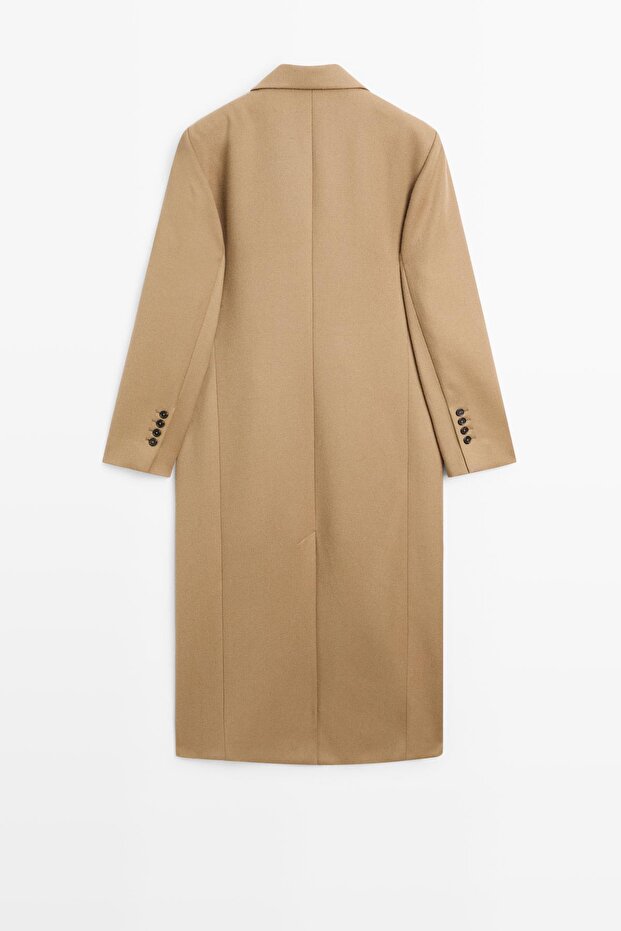 %100 yün uzun kaban - 5