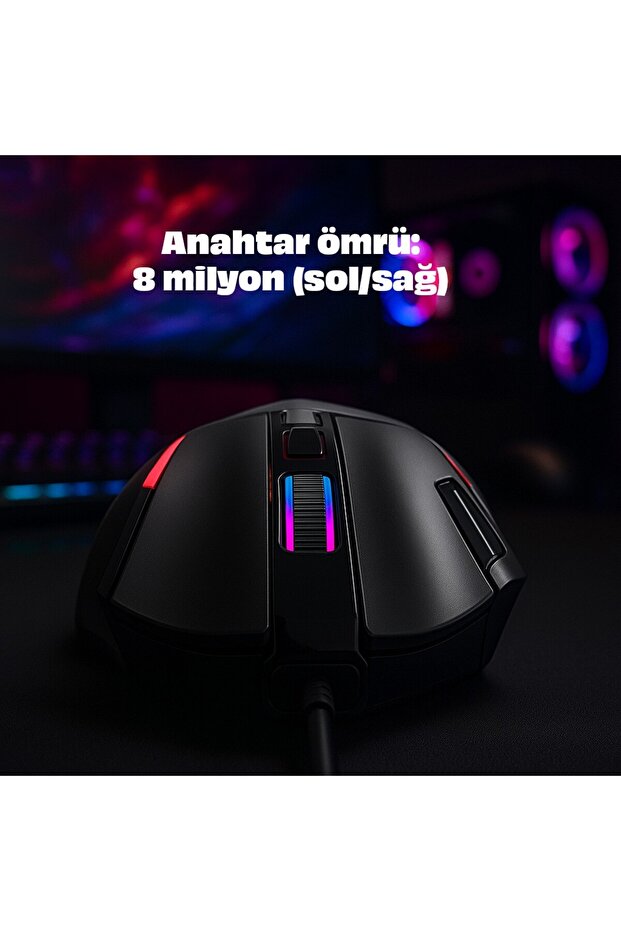 IMG-351 Empusa RGB Led 12800 Dpi 12 Tuş Makrolu Programlanabilir Gaming Mouse - 6