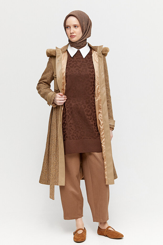 Deri Kombinli Kap - 1