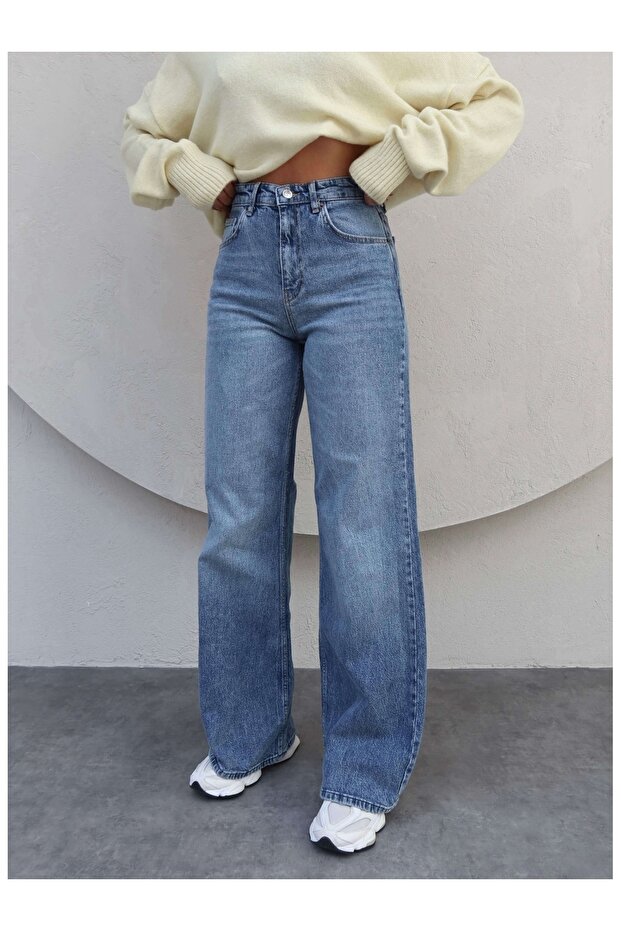 Lycra rovné džínsové nohavice - 1