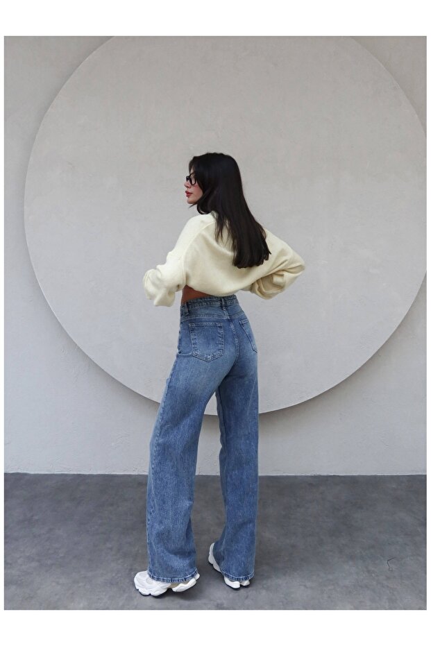 Lycra rovné džínsové nohavice - 4