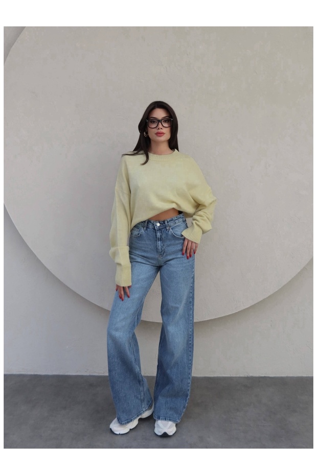 Lycra rovné džínsové nohavice - 5