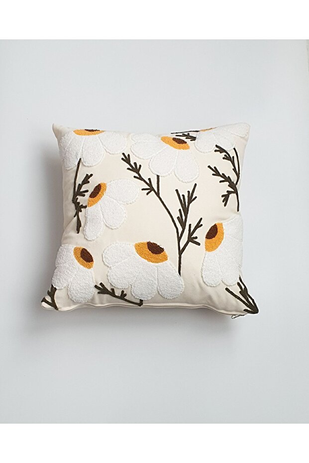 غطاء وسادة من الكتان بنمط ديزي - 2