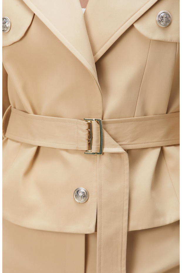 Bej Trench Coat - 6