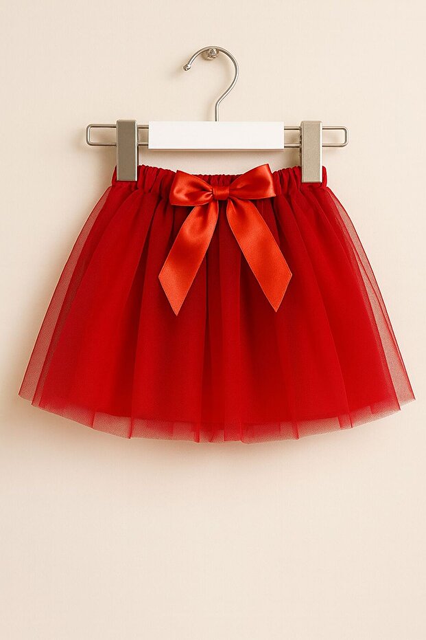 Girl's Bow-Knot Dream Tutu Tulle Skirt with Lining