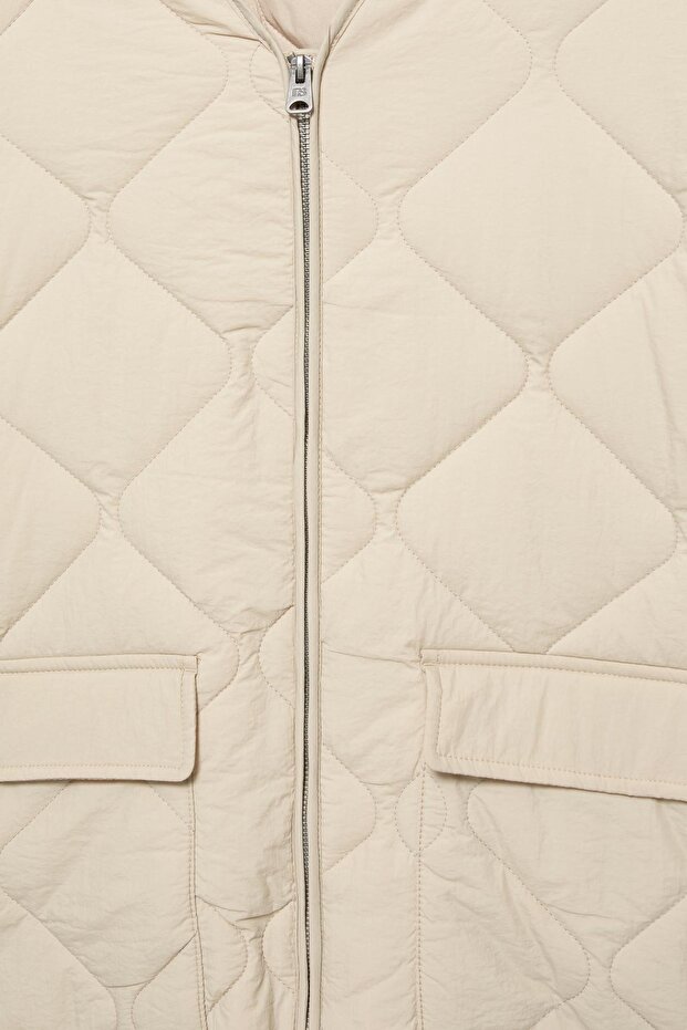 Hafif cepli kapitone ceket - 7