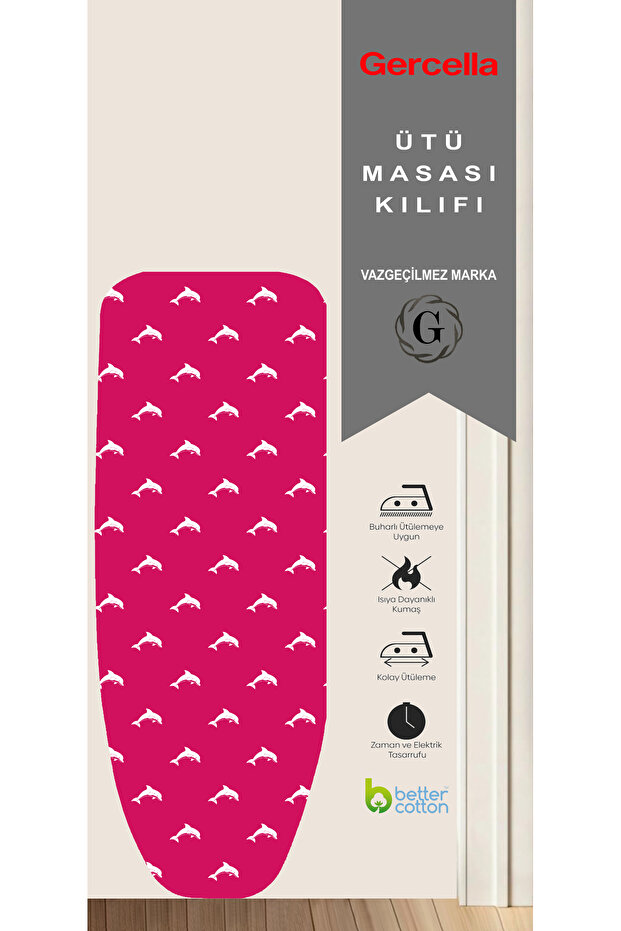 FUJYA ÜTÜ MASASI KILIFI ÖRTÜSÜ BEZİ (1 ADET KORUYUCU FİLE ÜTÜLEME PED HEDİYEDİR) - 1