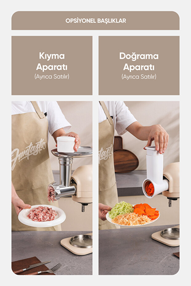 Hamur Yoğurma Makinesi Tam Döküm Demir Stand Mikser Mutfak Şefi FR-SM2503 Allegro - 7