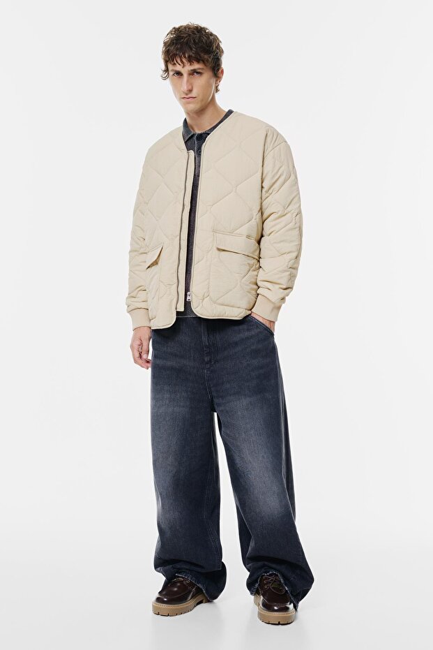 Hafif cepli kapitone ceket - 1