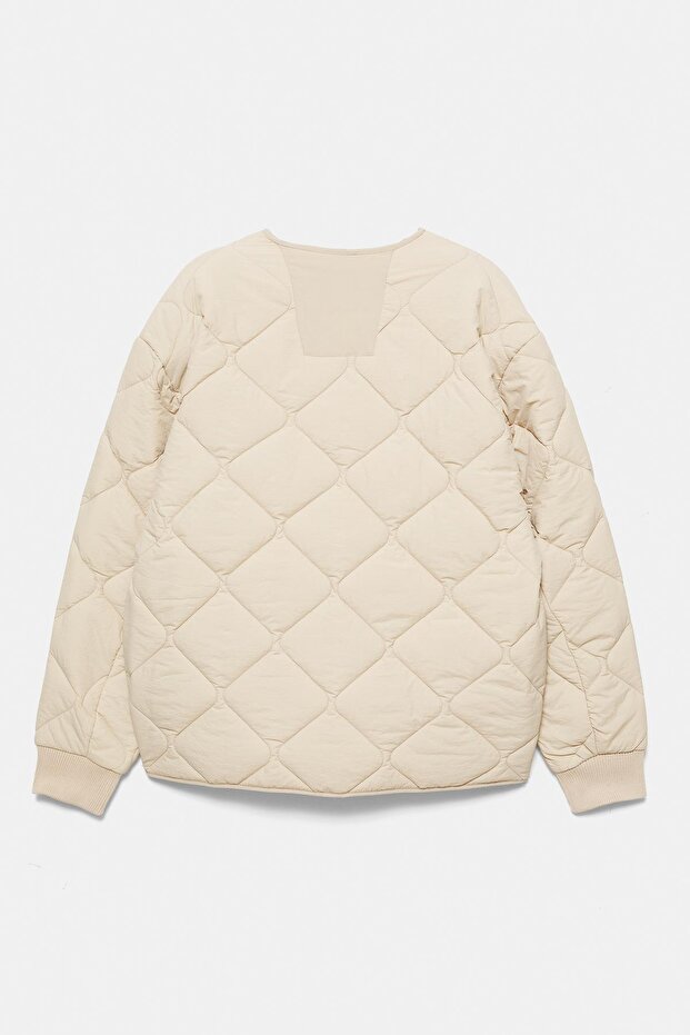 Hafif cepli kapitone ceket - 8