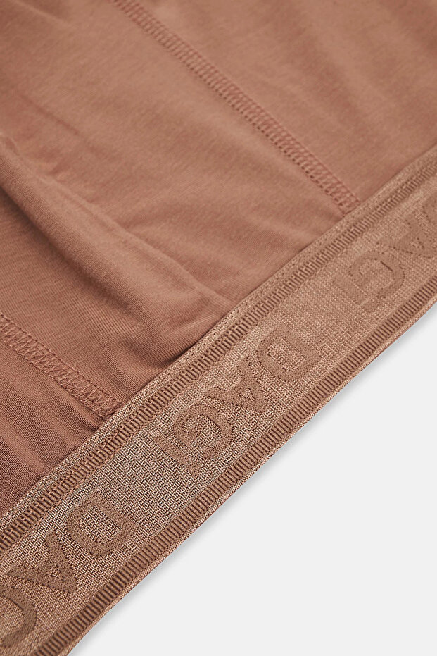 Açık Kahve-Lacivert 2'li Düz Micro Modal Boxer - 4