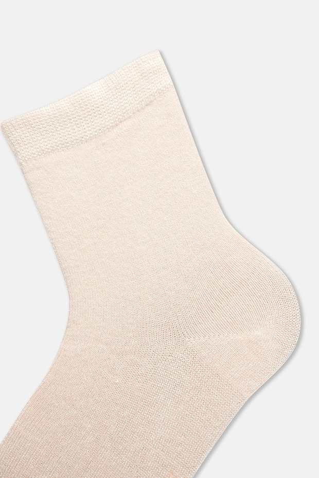 Ekru Kız Çocuk Modal Çorap 2'Li - 6