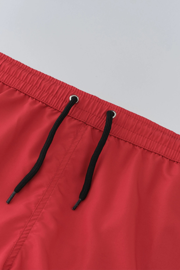 Kırmızı Micro Orta Düz Deniz Şortu - 6