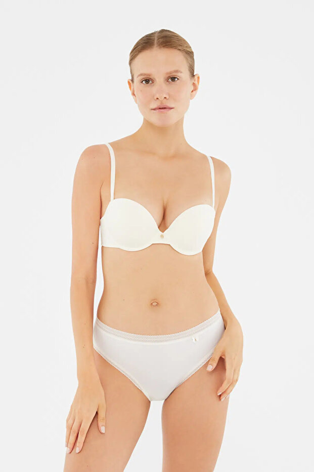 Ecru Julia Strapless Push-Up Supported Bra - 6