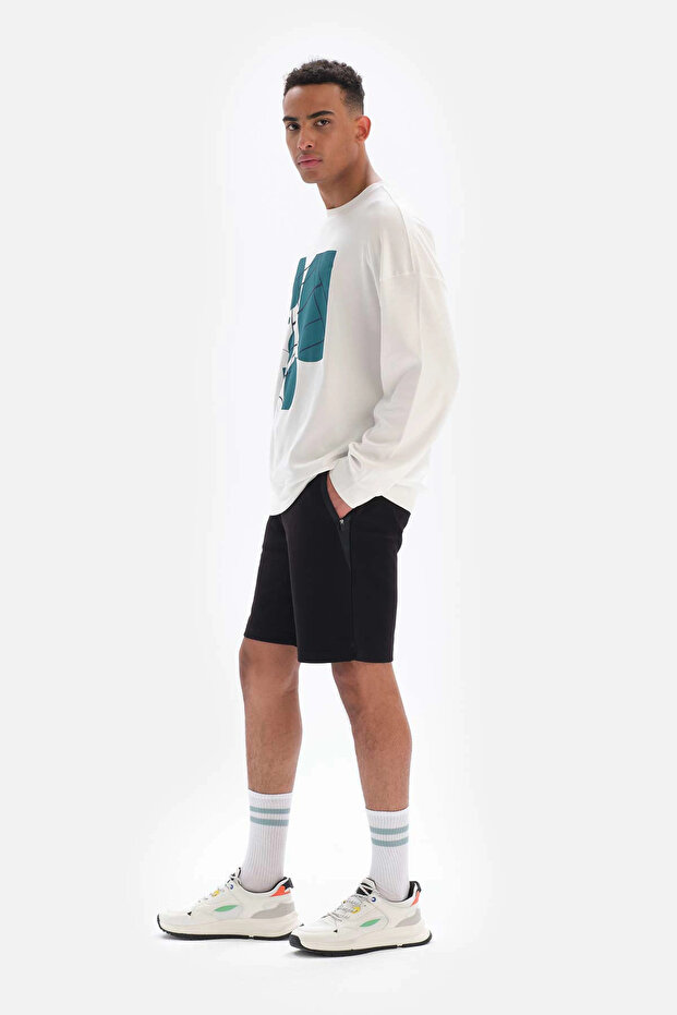 Siyah Active Erkek Spor Şort - 3