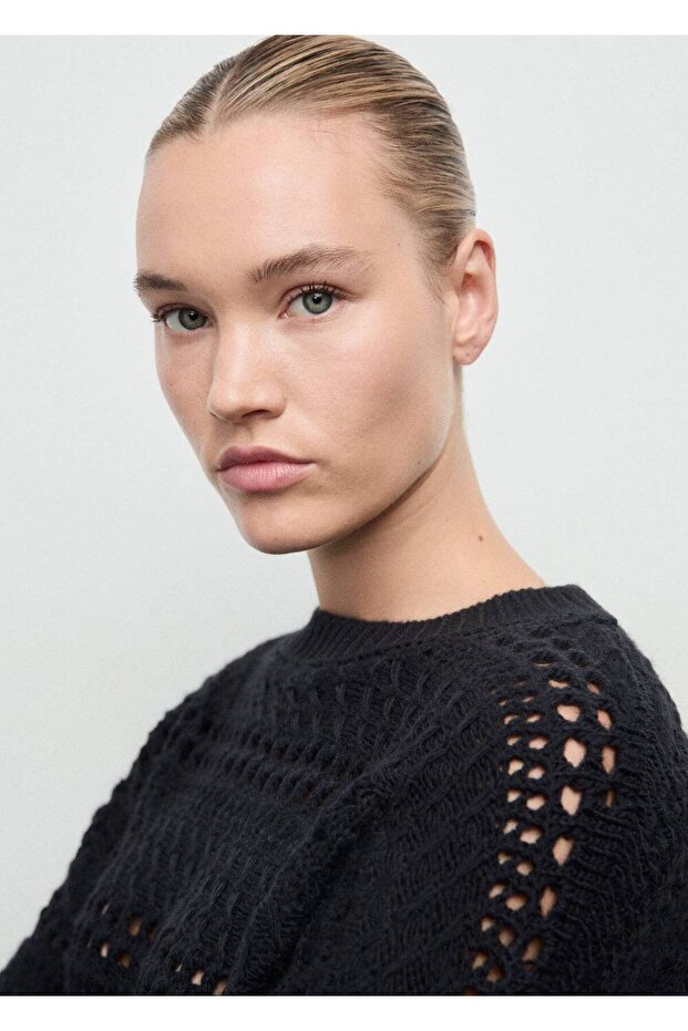 Ajur örgü kazak - 7