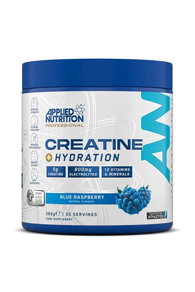 Creatine + Hydration, Blue Raspberry, 30 Servings, Support Endurance and Strength