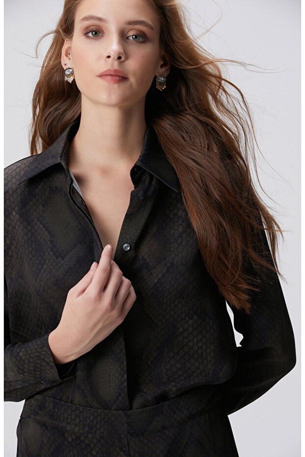 Haki Desenli Gömlek - 2