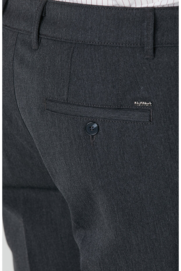 Antrasit Dokuma Pantolon - 5