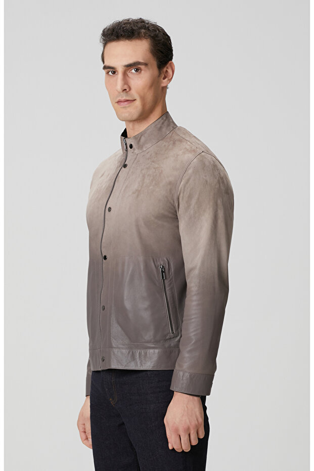 Vizon Çift Taraflı Deri Mont - 5