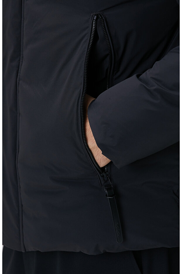 Siyah Yelek Olabilen Puffer Mont - 9